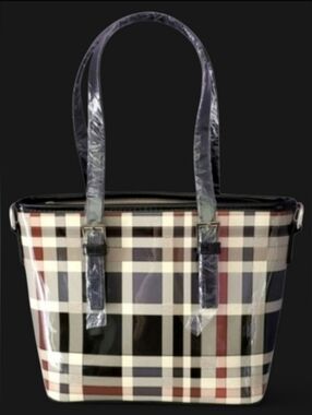 Stylish Plaid Mini Tote Bag